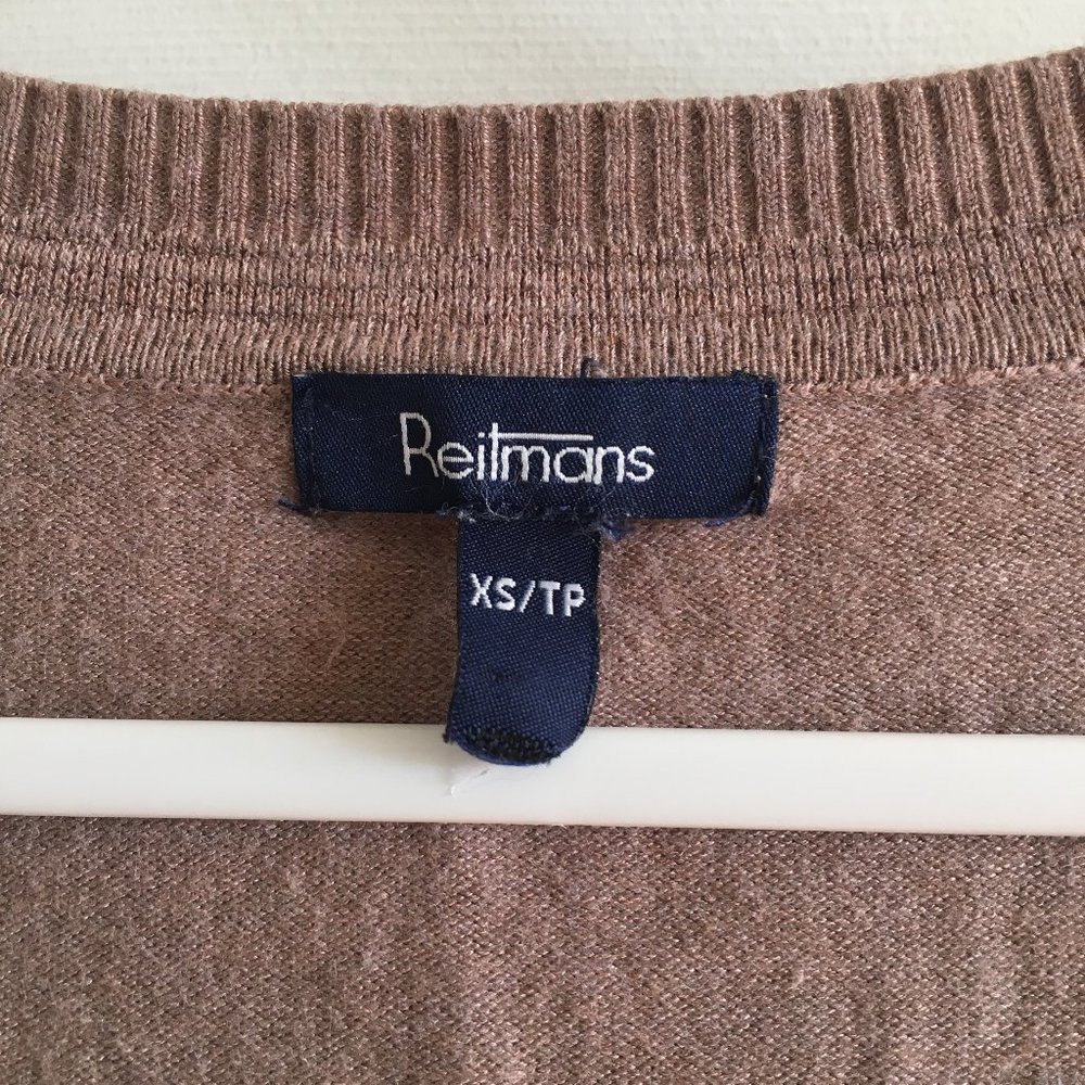Reitmans Tan Fall Button-up Ribbed Cardigan - Picture 5 of 7